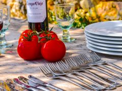 Holiday Villas Ibiza - Cutlery on table close up