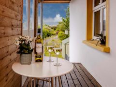 Holiday Homes Wild Atlantic Way - Outdoor table and wine