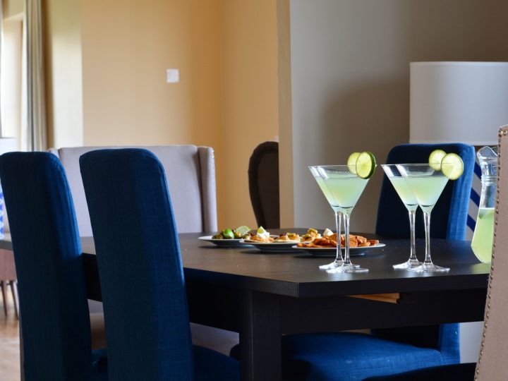 Luxury Holiday Homes Ireland - Cocktails on dining table