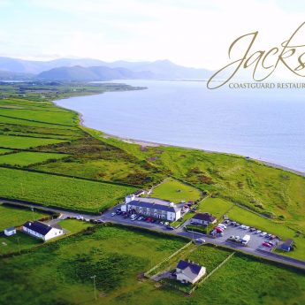 Holiday houses Kerry - Jacks coastguard restaurant aerial shot