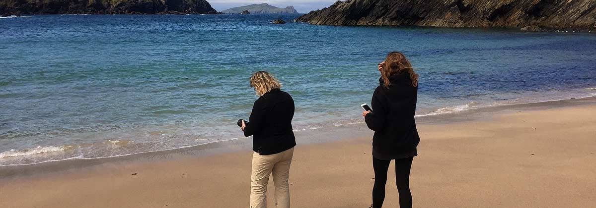 Unique Holiday Lets on the Wild Atlantic Way - Photographers on sandy beach